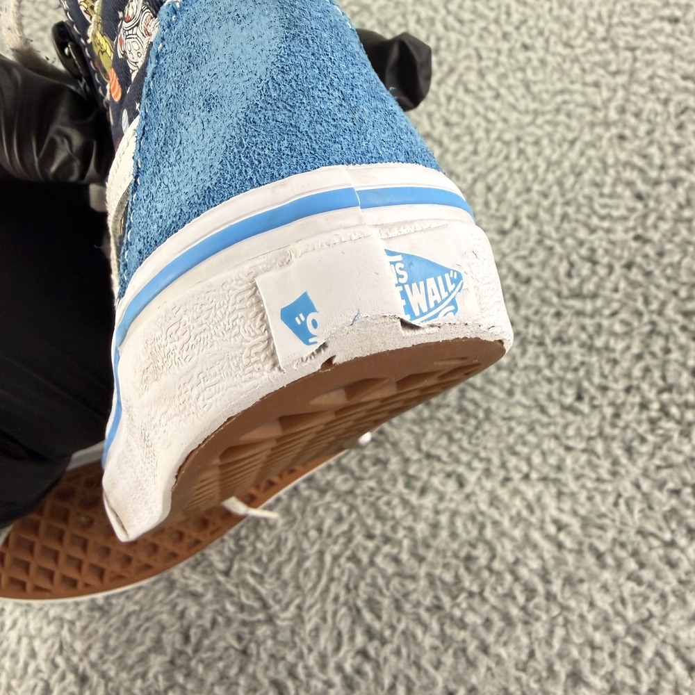 Vans SK8-Hi Astronaut Shoes Kid Boys Size 12.5 Blue Zip Up Hi-Top Sneakers - Picture 8 of 10